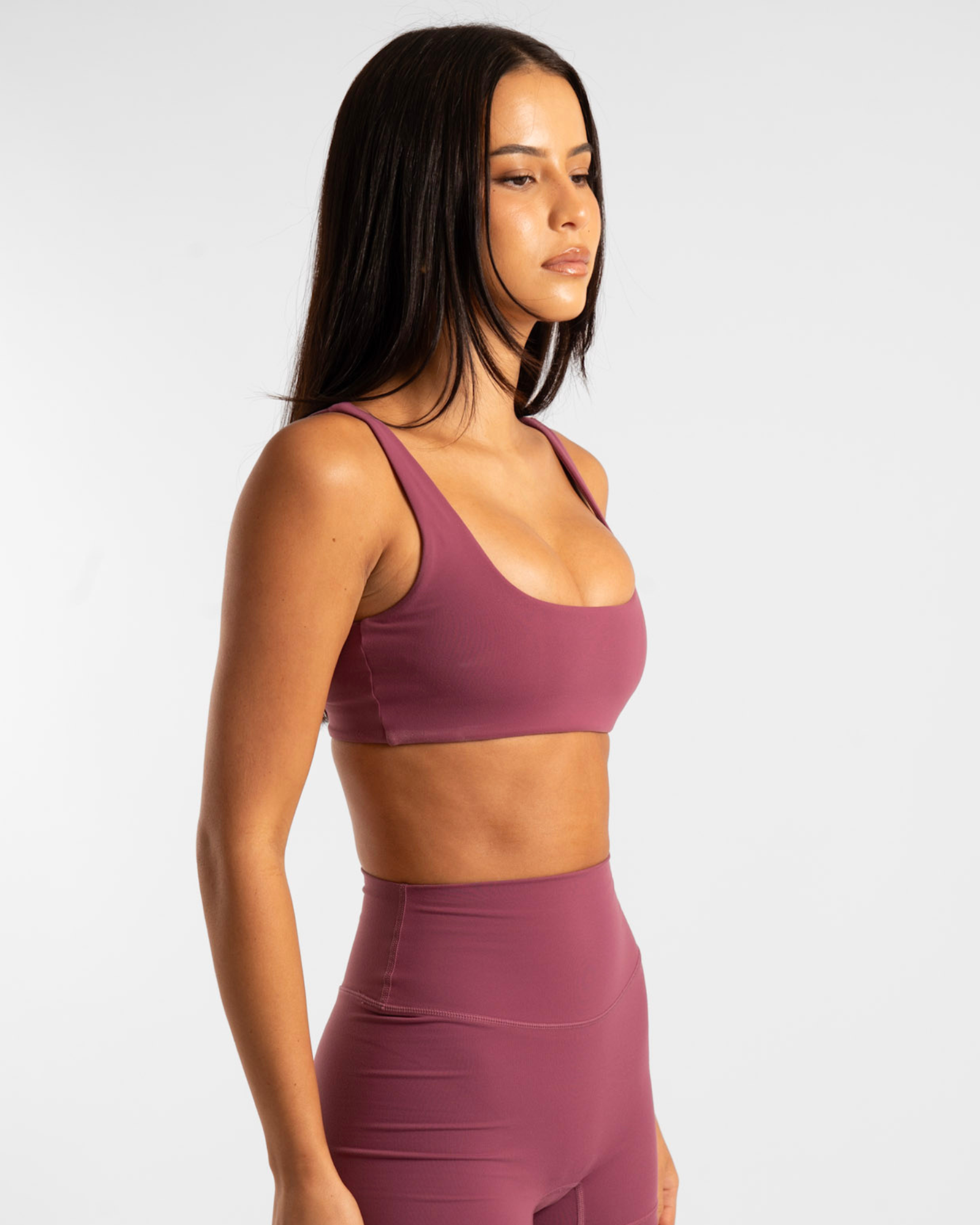 Square Neck Crop - Merlot