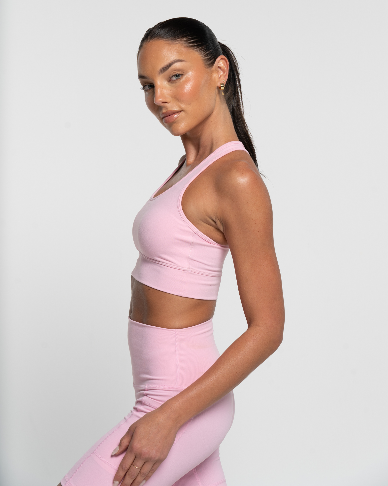 Racer Crop - Baby Pink