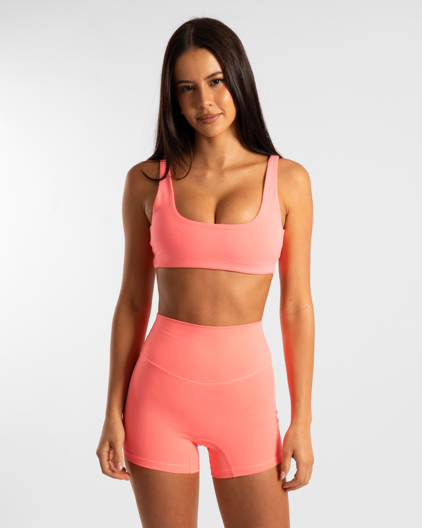 Square Neck Crop - Bright Pink