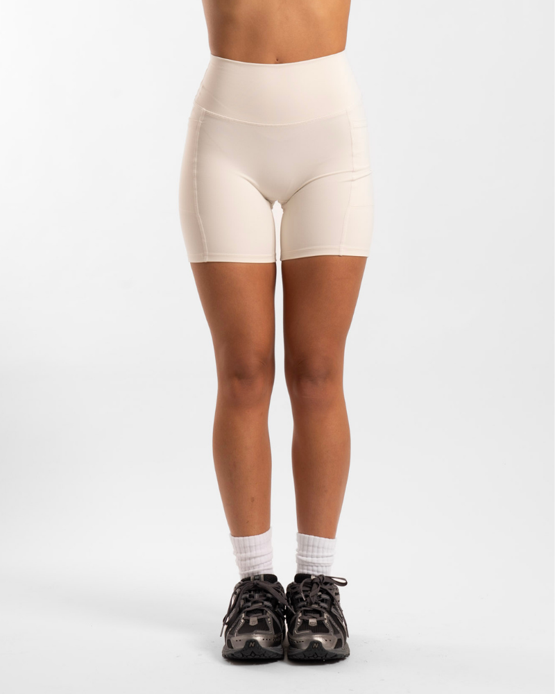 Not Your Basic Pocket Short - Off-White (Invisible Scrunch)