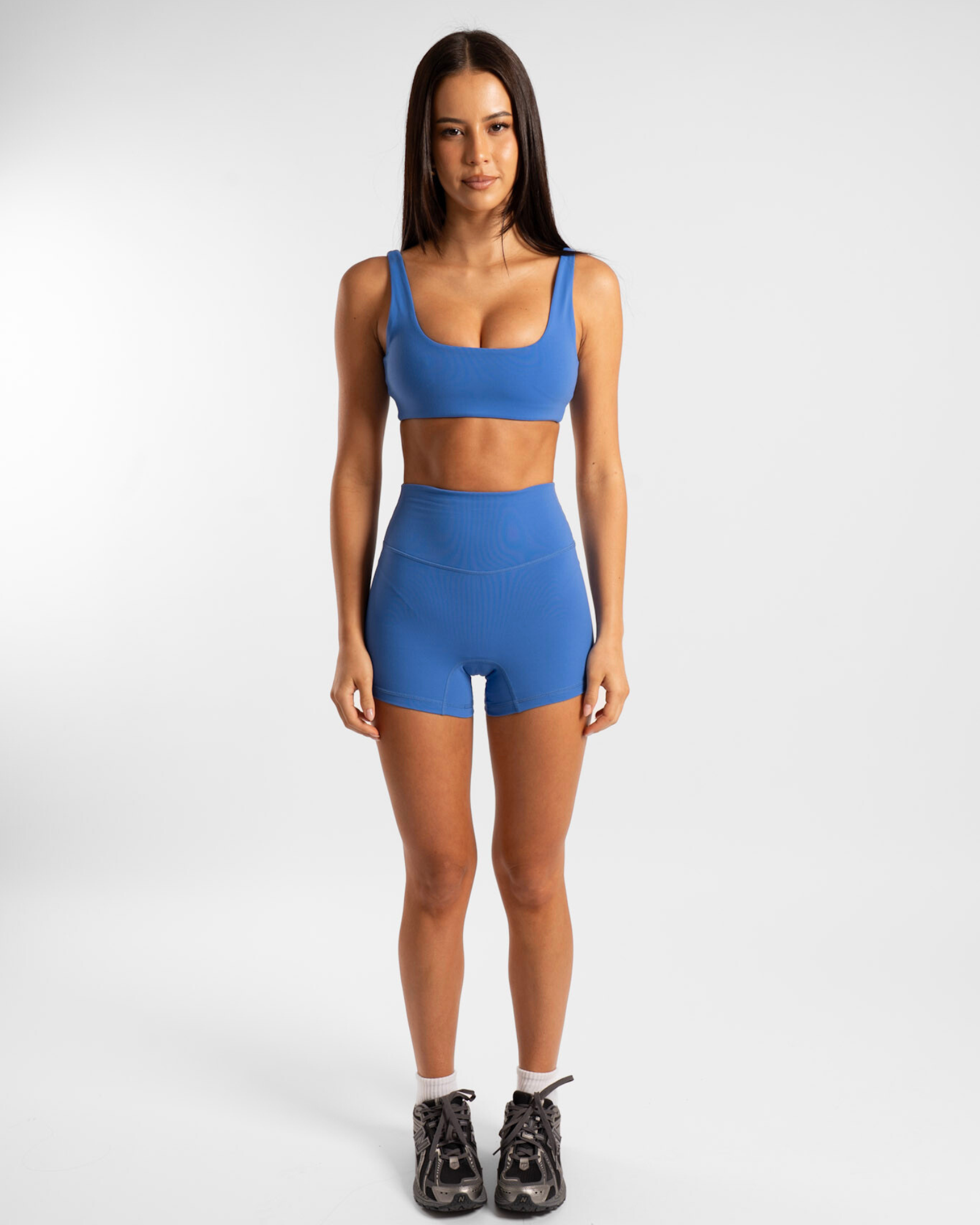 Square Neck Crop - Electric Blue