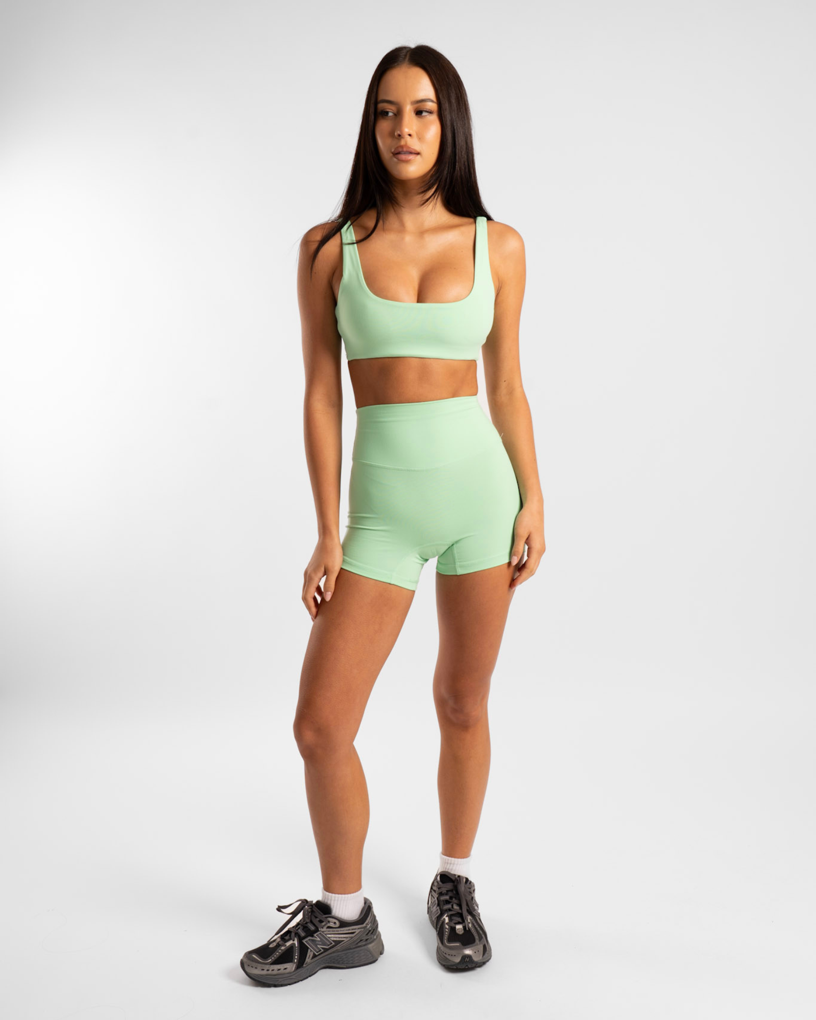 Square Neck Crop - Neo Mint