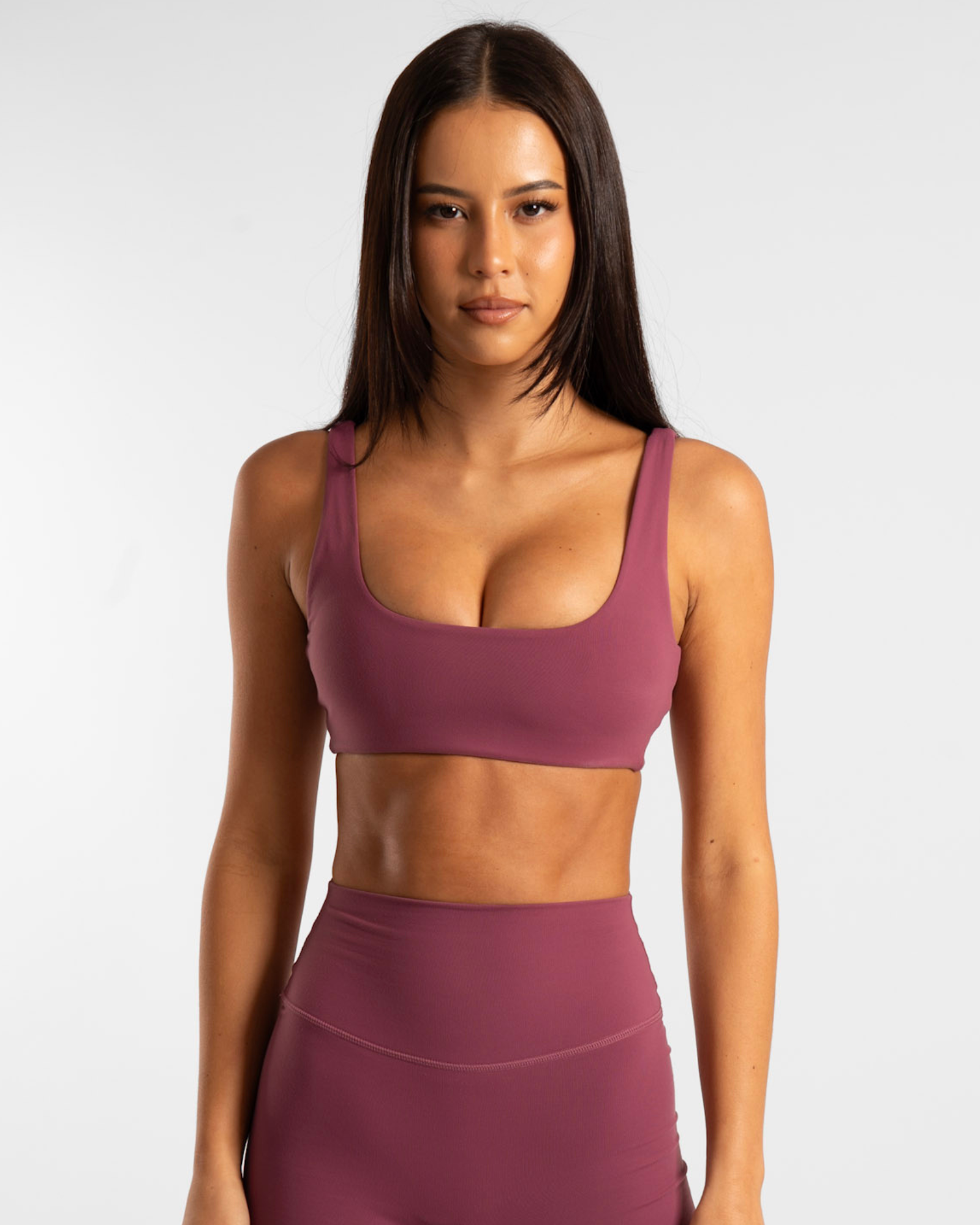 Square Neck Crop - Merlot
