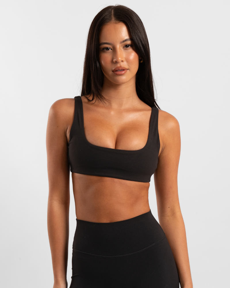 Square Neck Crop - Onyx