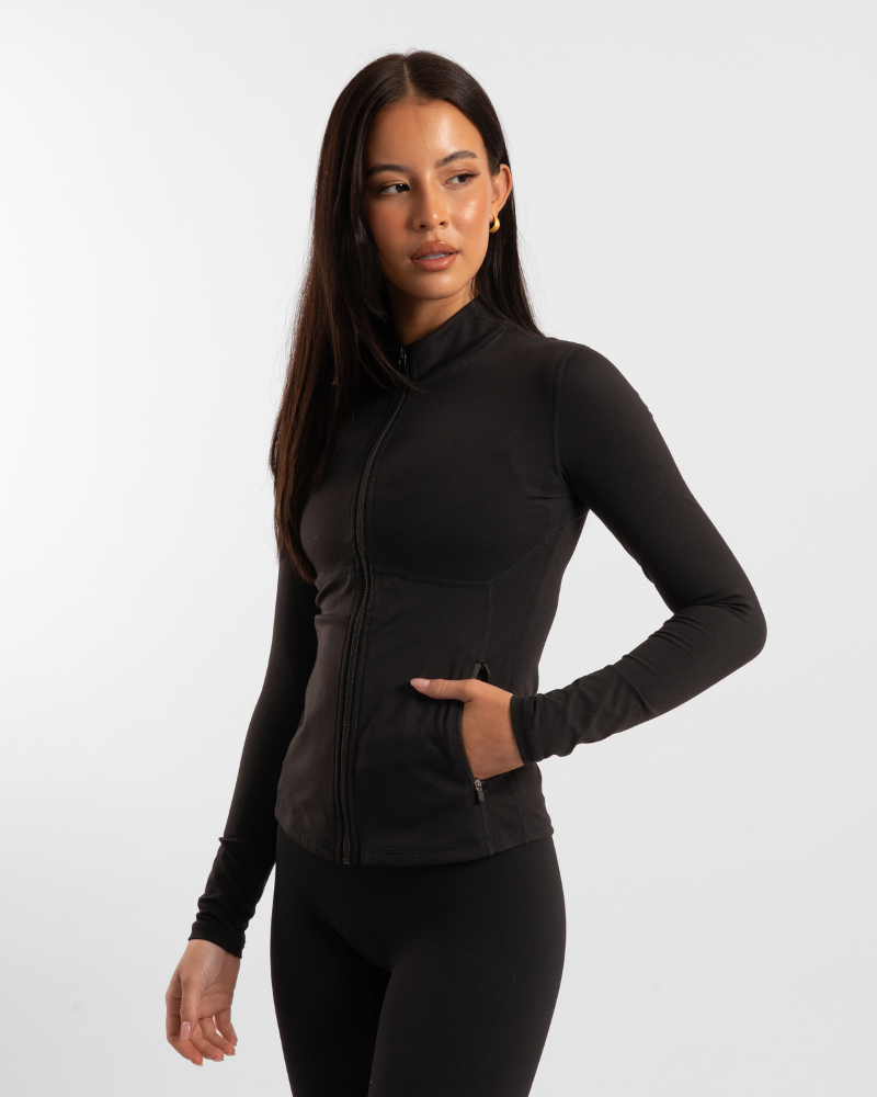 Contour Zip Jacket - Onyx