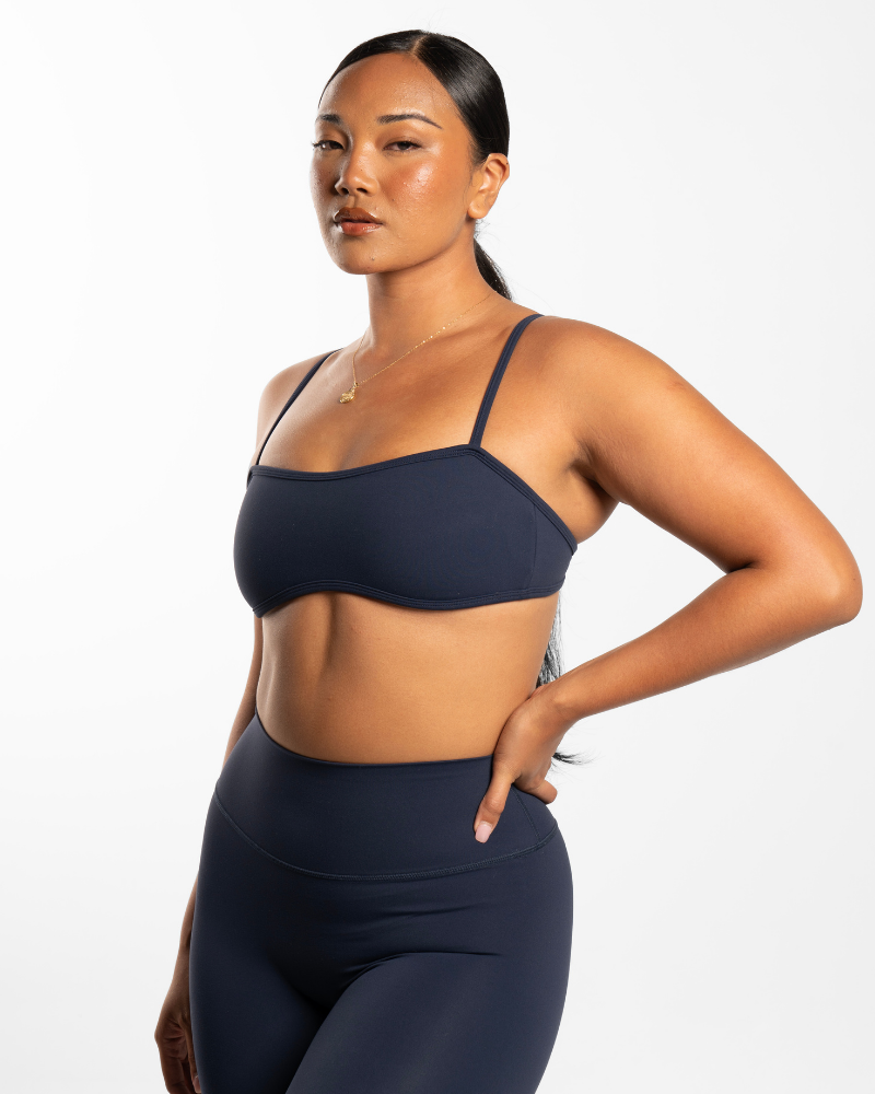 Backless Crop - Navy