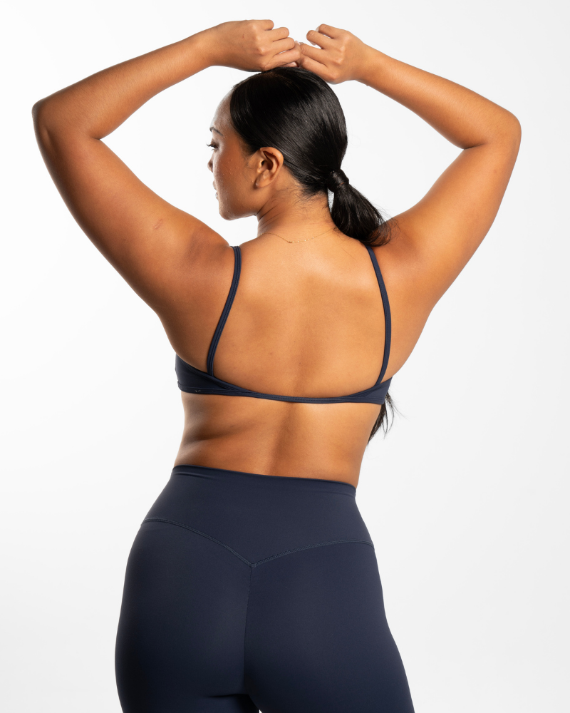 Backless Crop - Navy