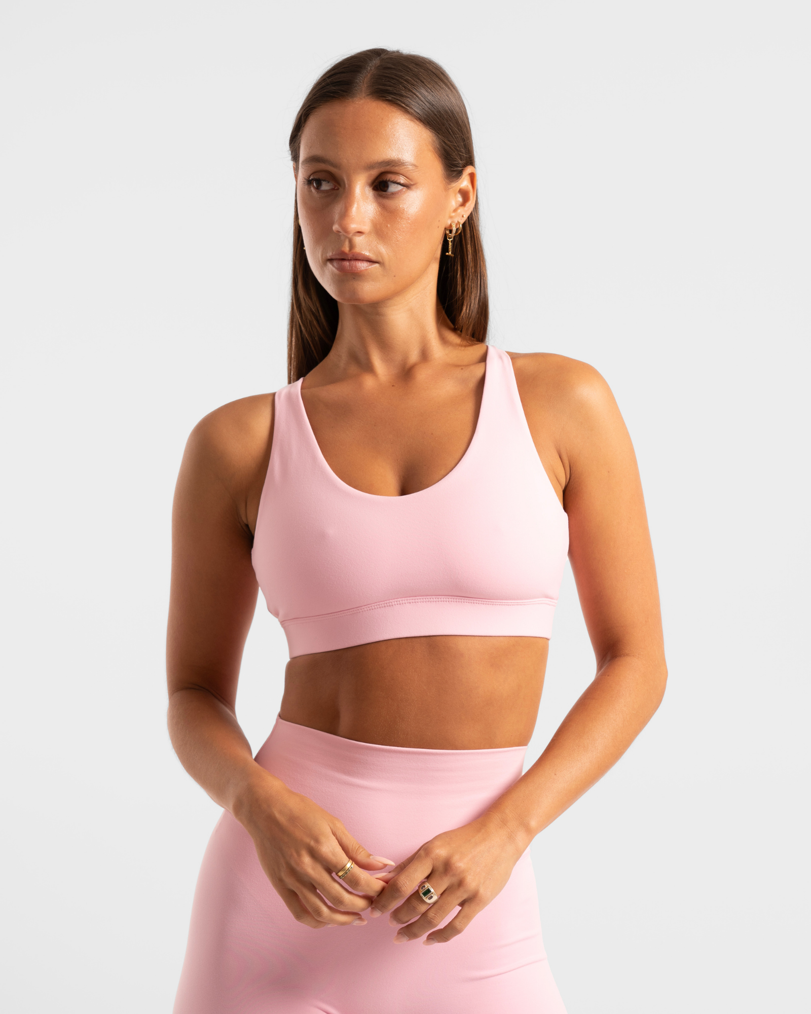 Cross Over Crop - Baby Pink