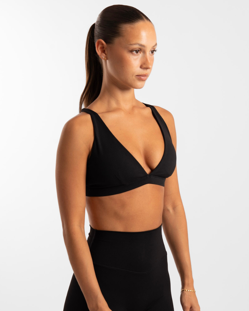 V-Neck Crop - Onyx